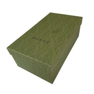 Authentic Gucci Empty Luxury Gift Box Green Embossed Storage Box 14” x 8” x 5”